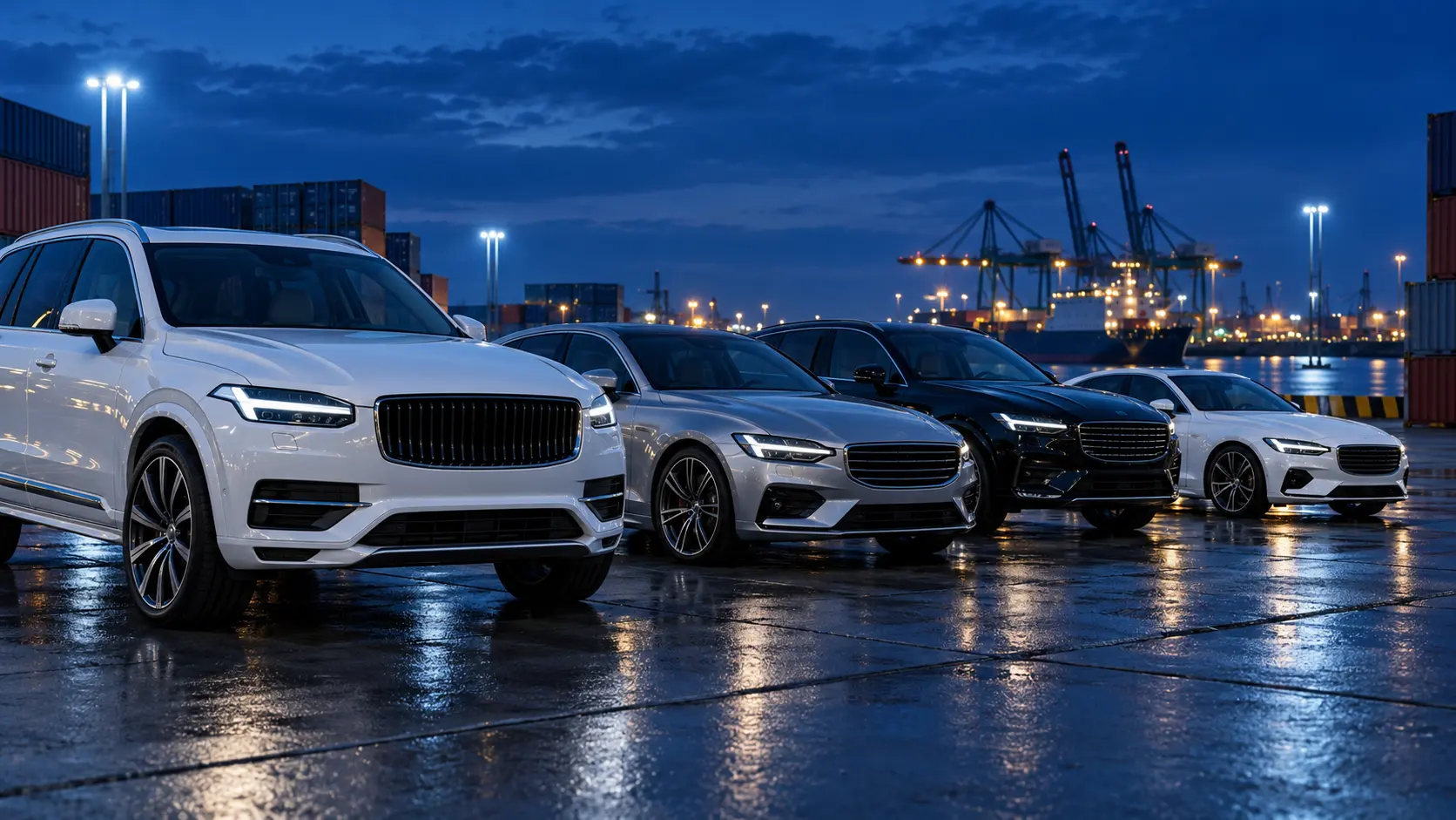 Vehicles at the export port